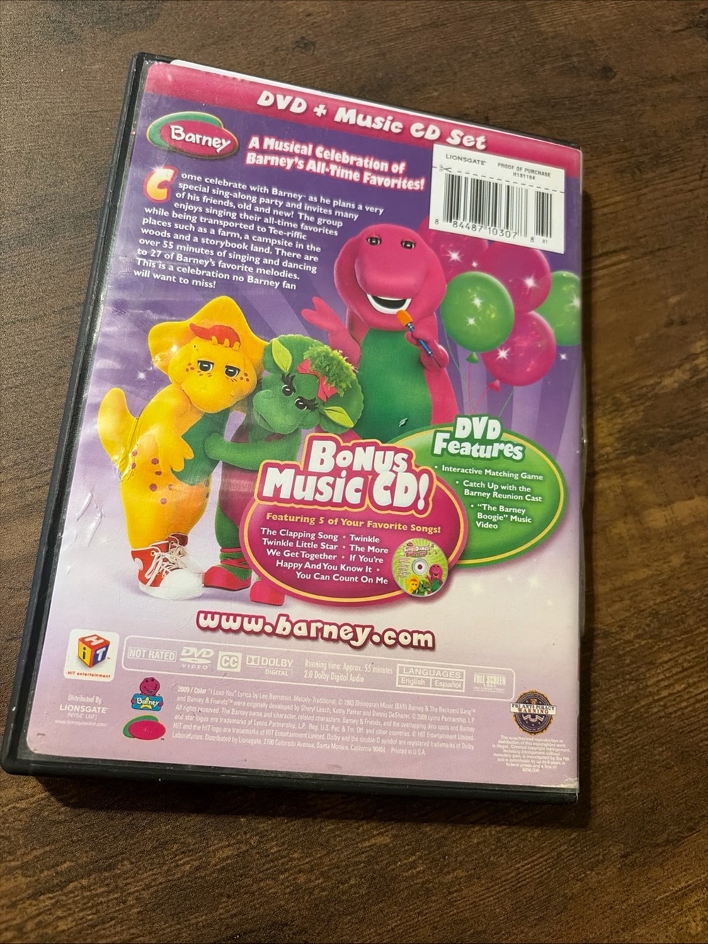 Lot of 5 Barney DVD’s Kids Children Educational Imagination Purples Dinosaur - Picture 16 of 16